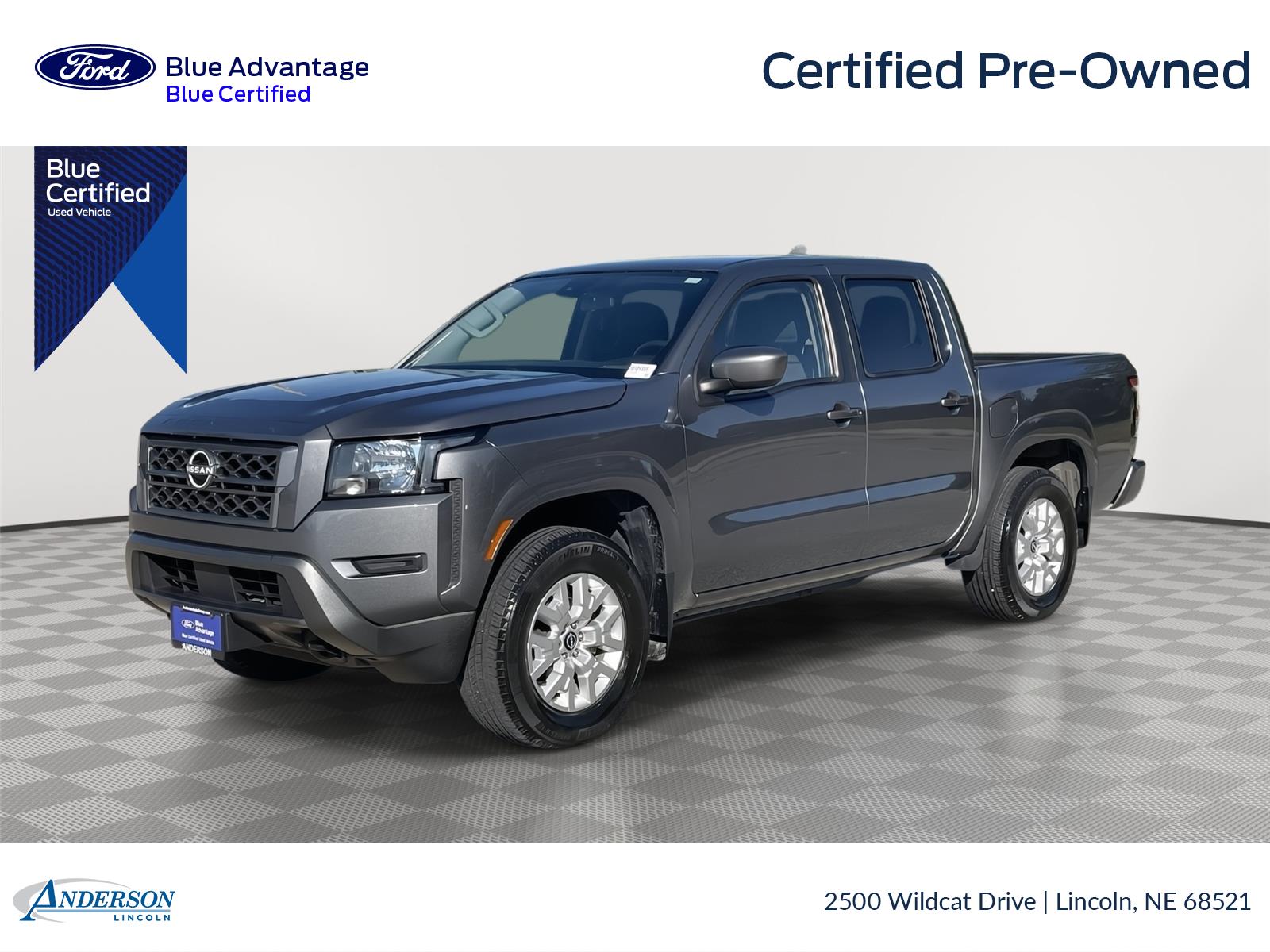 Gray (Gun Metallic) 2022 Nissan Frontier Pickup Truck Four-Wheel Drive Automatic