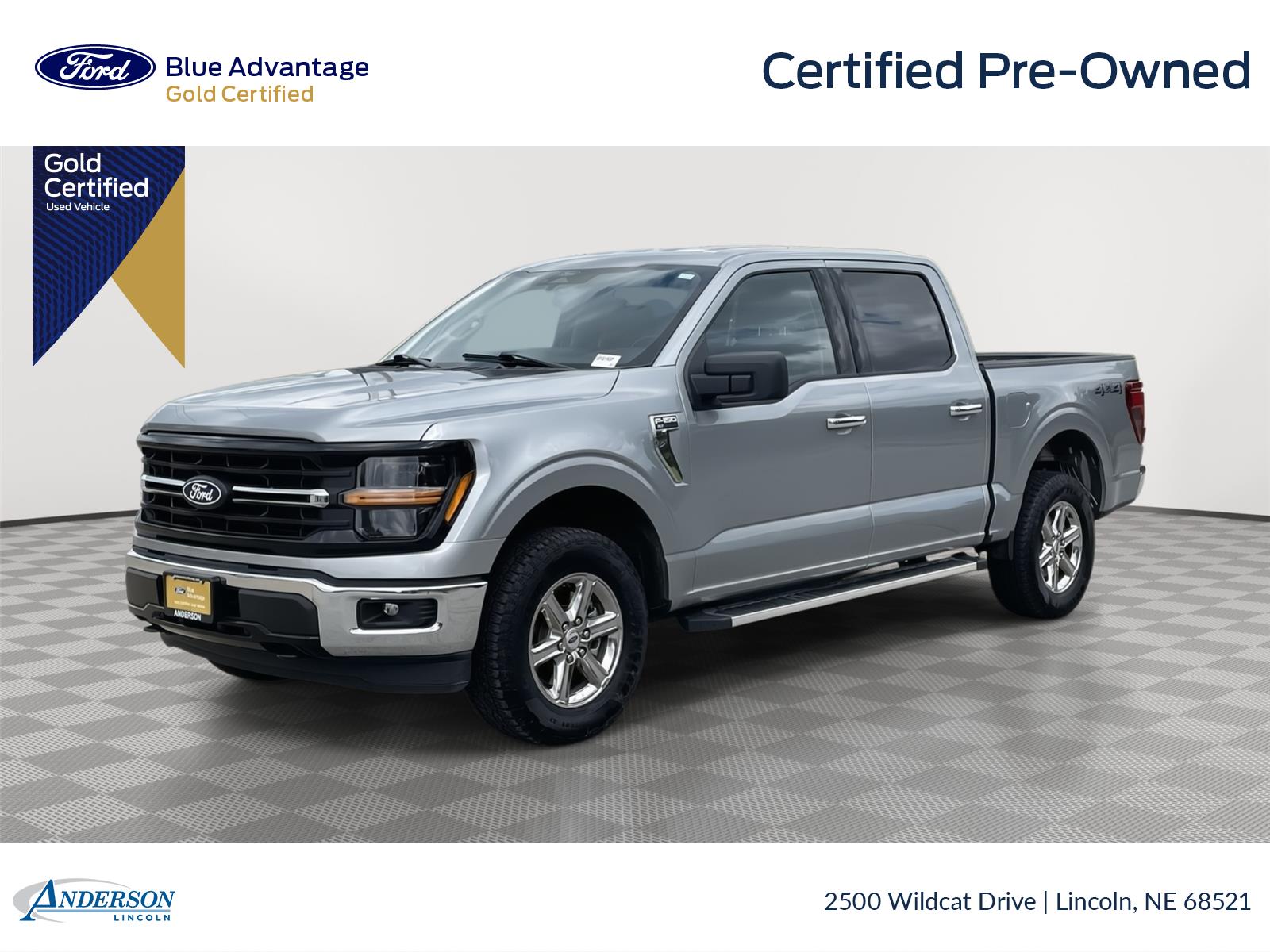 Iconic Silver 2025 Ford F-150 Pickup Truck Four-Wheel Drive Automatic