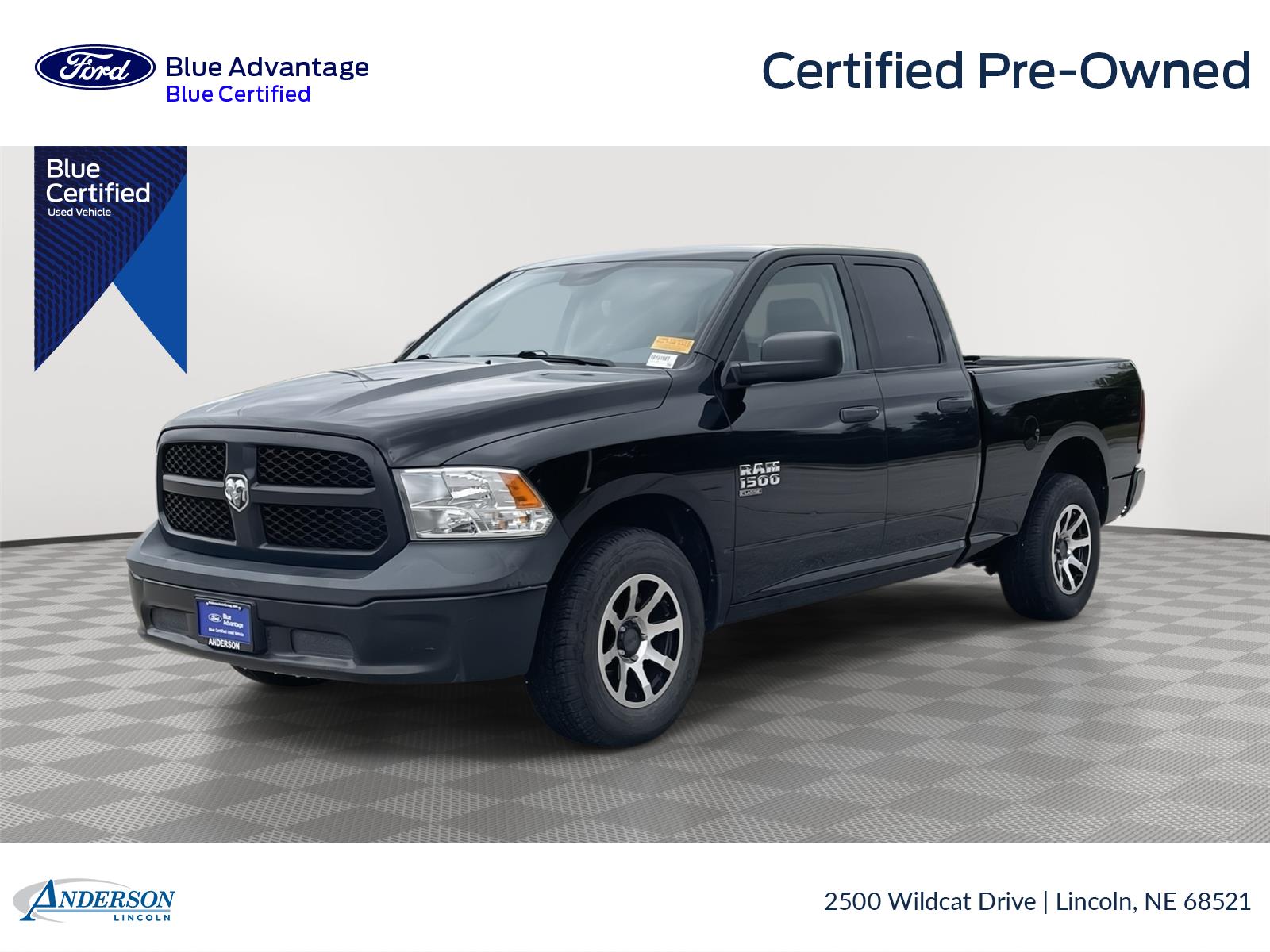 Diamond Black Crystal Pearlcoat 2019 RAM 1500 Pickup Truck 4X2 8-Speed Automatic