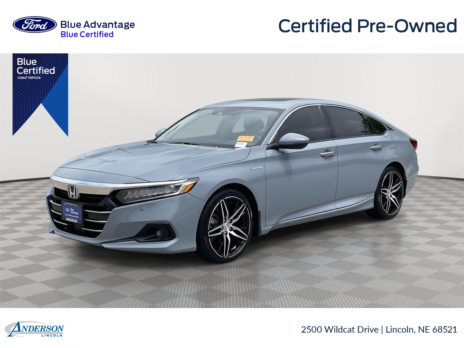 Sonic Gray Pearl 2022 Honda Accord Hybrid Sedan Front-Wheel Drive Continuously Variable Transmission
