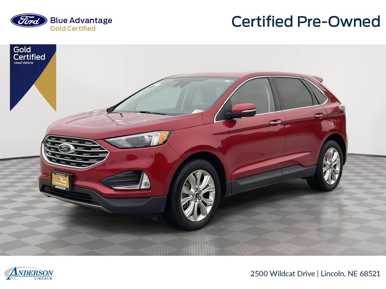 Rapid Red Metallic Tinted Clearcoat 2024 Ford Edge SUV / Crossover All-Wheel Drive 8-Speed Automatic