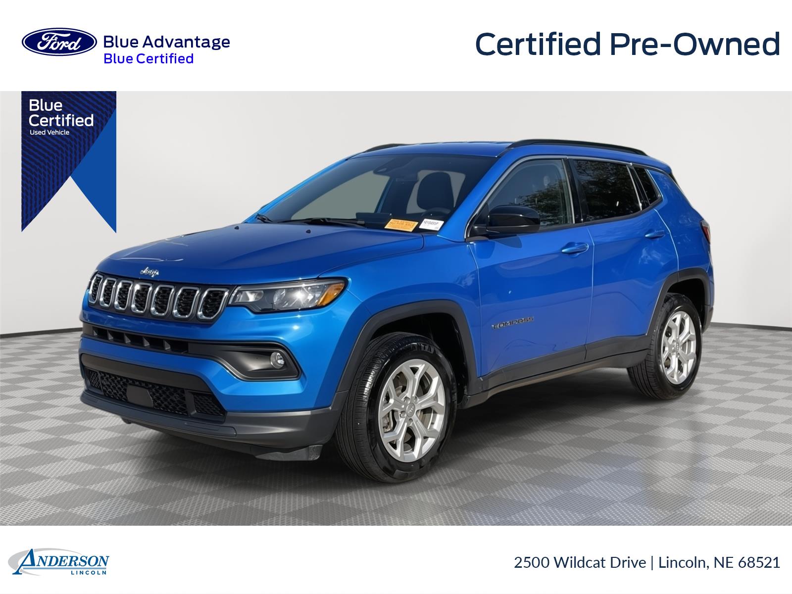 Hydro Blue Pearlcoat 2024 Jeep Compass SUV / Crossover Four-Wheel Drive 8-Speed Automatic