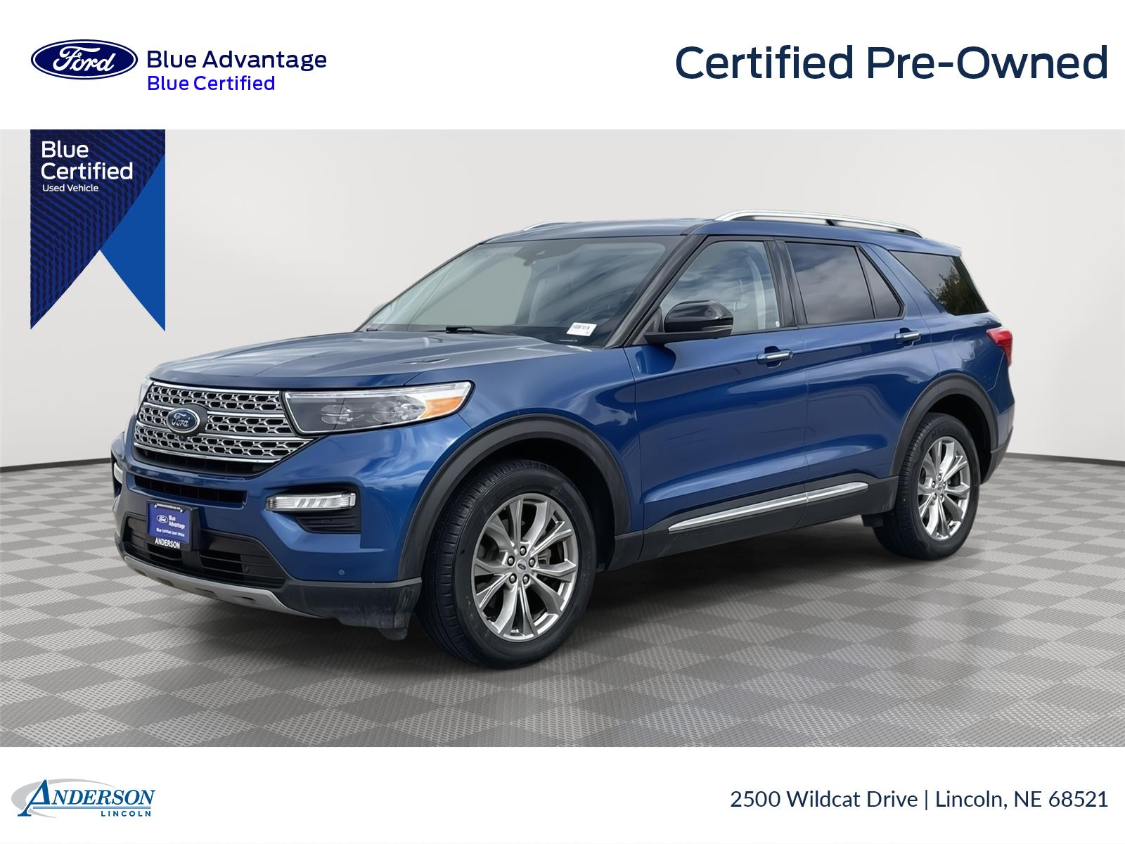 Atlas Blue 2021 Ford Explorer SUV / Crossover All-Wheel Drive Automatic