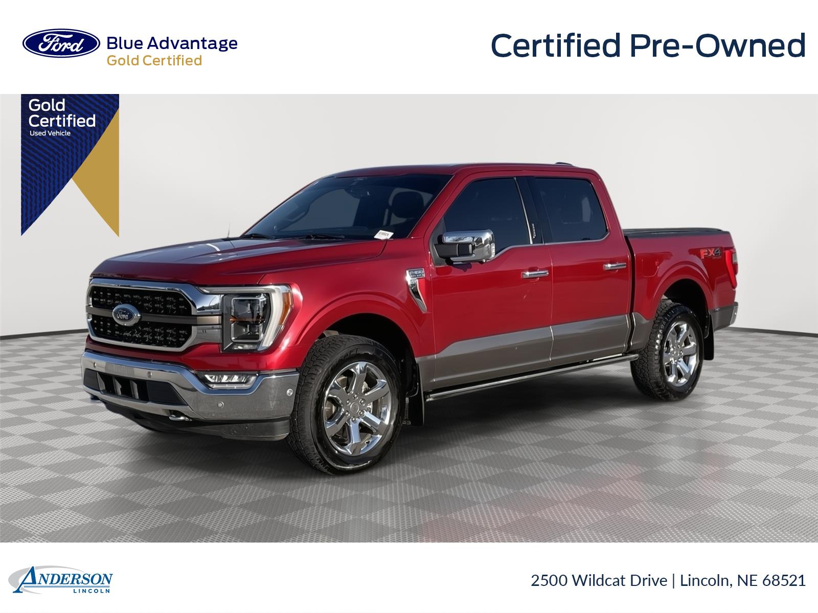 Rapid Red Metallic Tinted Clearcoat/Stone Gray 2021 Ford F-150 Pickup Truck Four-Wheel Drive Automatic