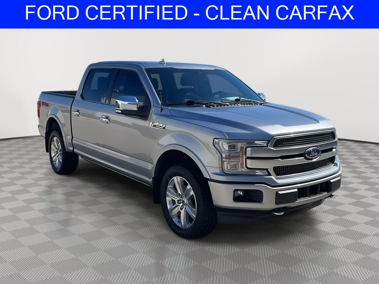 Iconic Silver 2020 Ford F-150 Pickup Truck Four-Wheel Drive Automatic