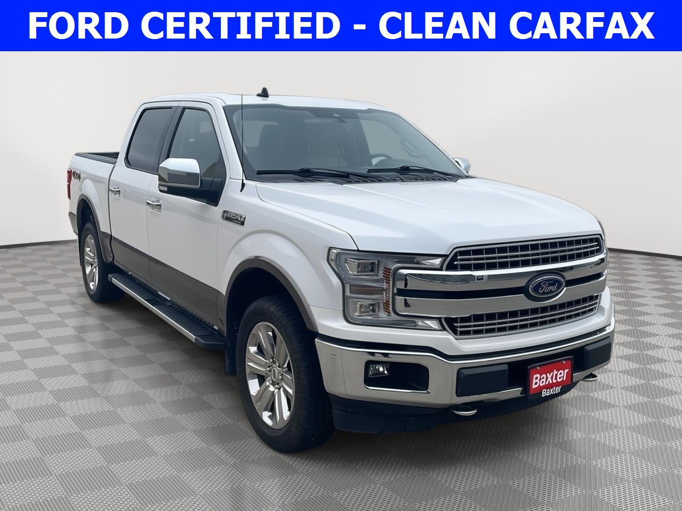 White Platinum Metallic Tri-Coat/Stone Gray 2019 Ford F-150 Pickup Truck Four-Wheel Drive Automatic