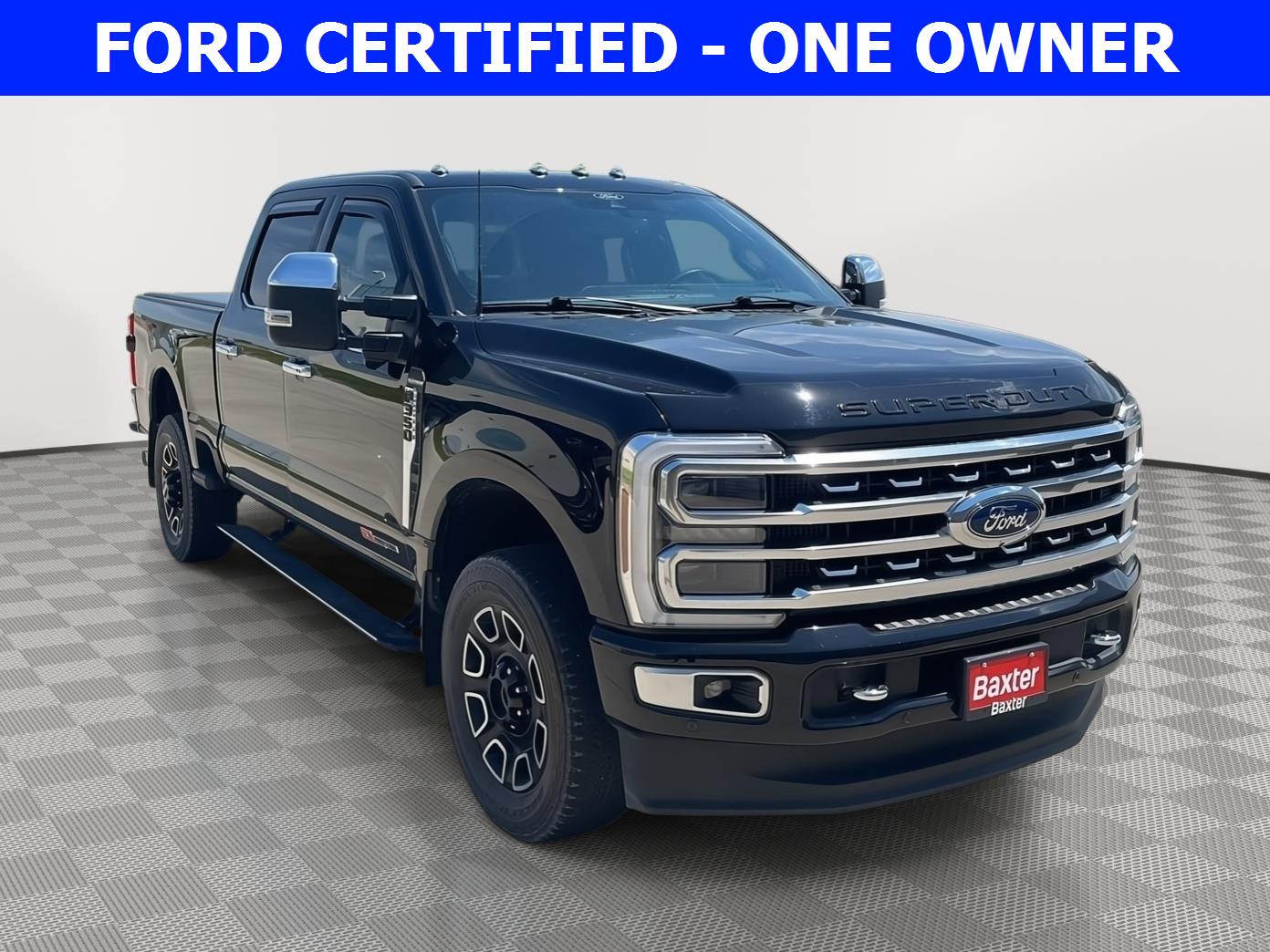 Agate Black 2024 Ford F-350 Super Duty Platinum Crew Cab 4WD Pickup Truck Four-Wheel Drive Automatic