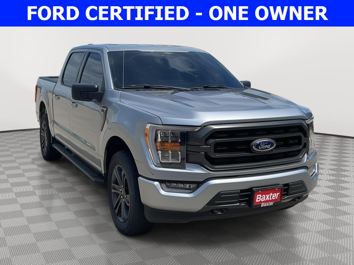 Iconic Silver 2022 Ford F-150 XLT SuperCrew 4WD Pickup Truck Four-Wheel Drive Automatic