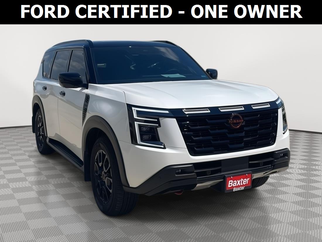 Aspen White Tricoat/Super Black 2026 Nissan Armada SUV / Crossover Four-Wheel Drive Automatic
