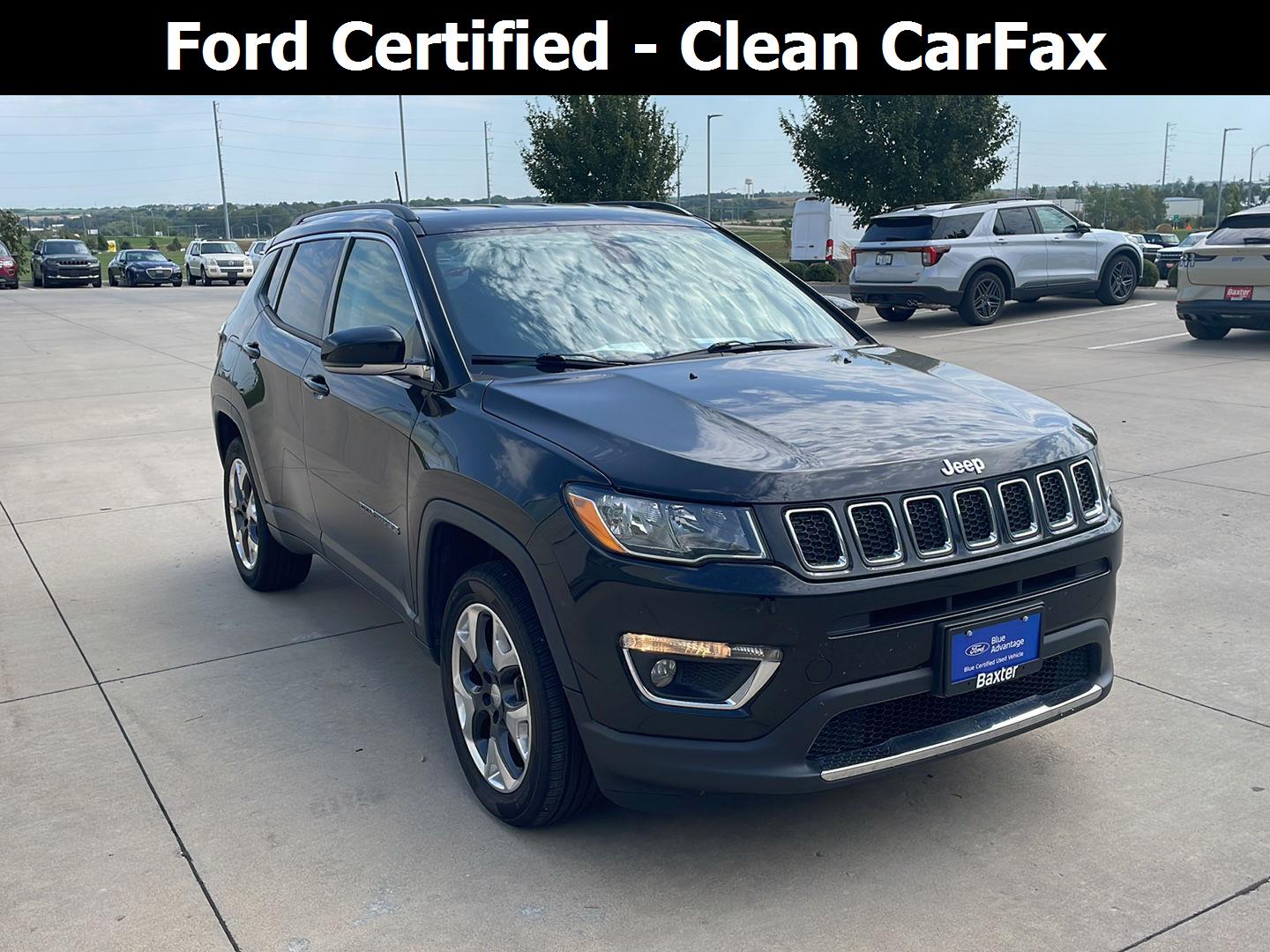 Diamond Black Crystal Pearlcoat 2018 Jeep Compass SUV / Crossover Four-Wheel Drive 9-Speed Automatic