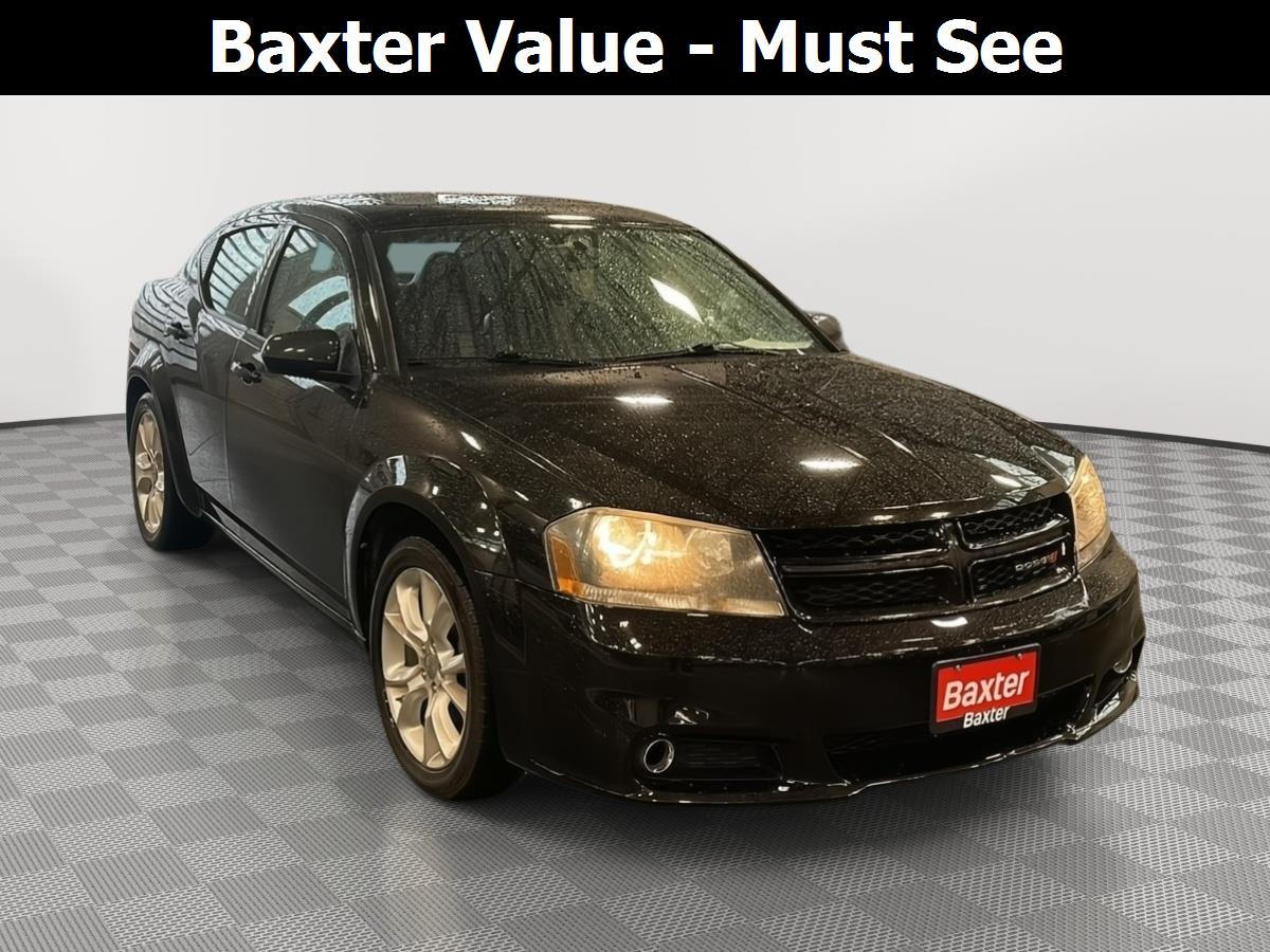 Black 2013 Dodge Avenger Sedan Front-Wheel Drive 6-Speed Automatic
