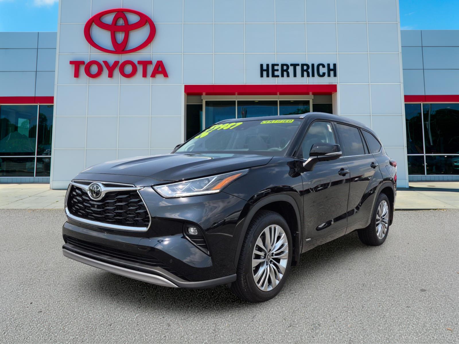 Midnight Black Metallic 2026 Toyota Highlander Hybrid SUV / Crossover All-Wheel Drive Continuously Variable Transmission
