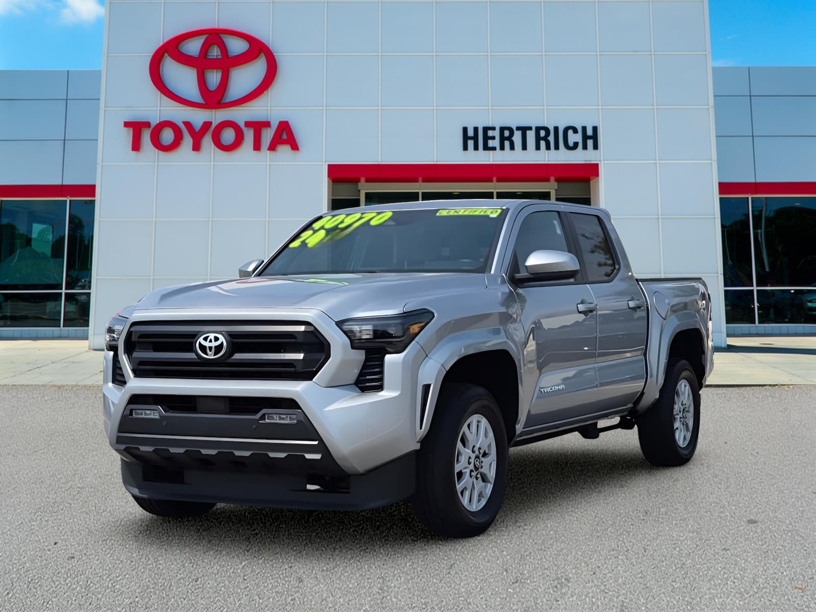 Celestial Silver Metallic 2024 Toyota Tacoma Pickup Truck Four-Wheel Drive 8-Speed Automatic