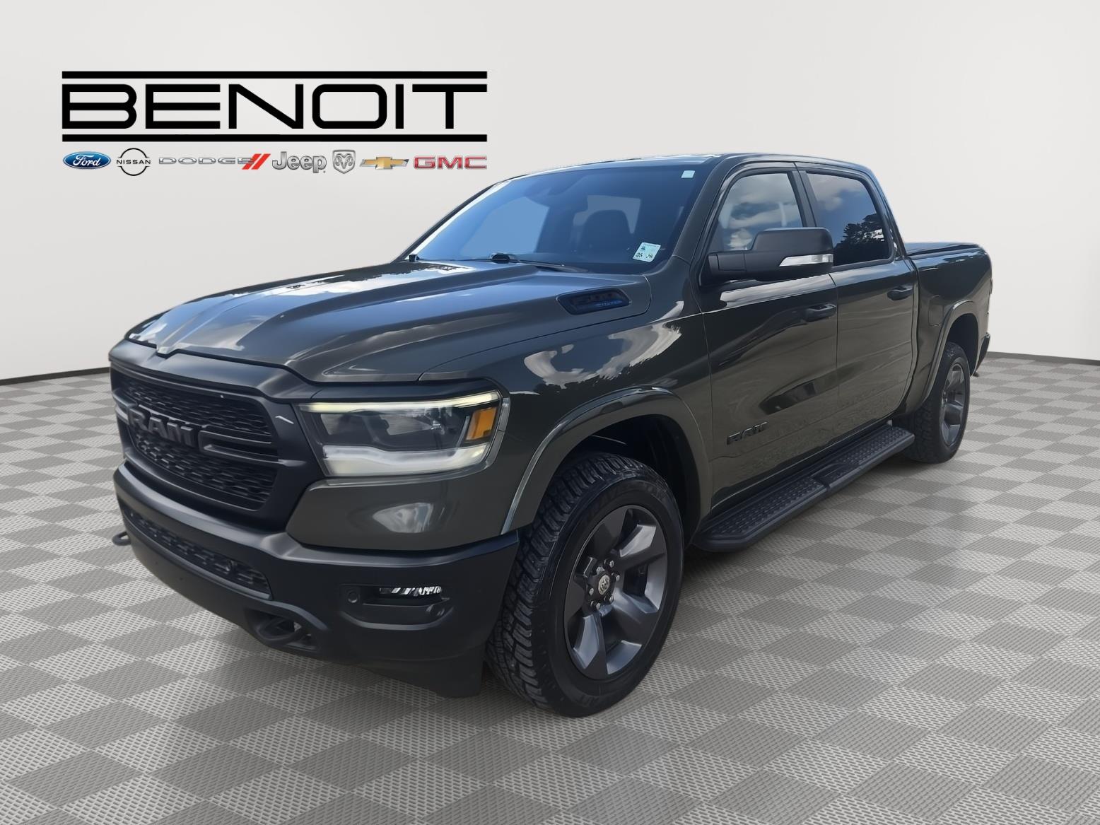 Olive Green Pearlcoat 2021 RAM 1500 Pickup Truck Four-Wheel Drive 8-Speed Automatic