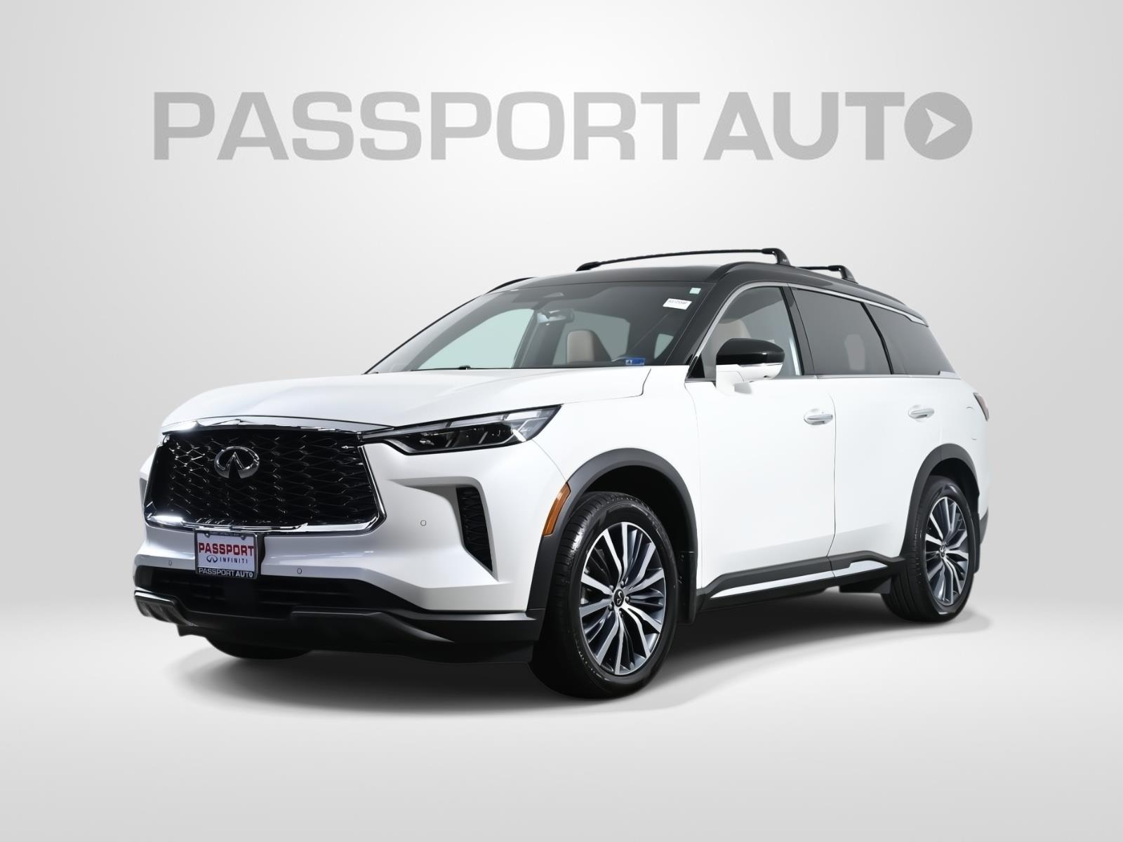 Majestic White/Black Obsidian 2023 INFINITI QX60 Autograph AWD SUV / Crossover All-Wheel Drive Automatic