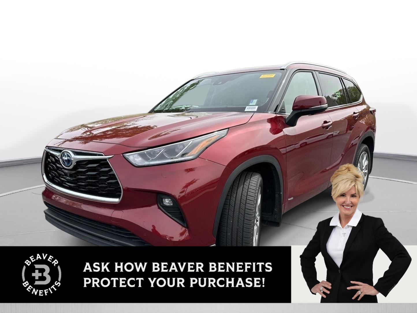 Red (Ruby Flare Pearl) 2023 Toyota Highlander Hybrid Limited AWD SUV / Crossover All-Wheel Drive Continuously Variable Transmission