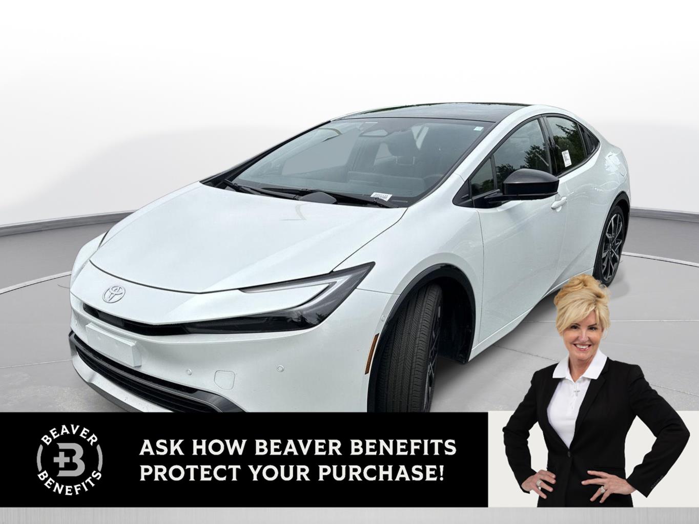 White (Wind Chill Pearl) 2025 Toyota Prius Plug-In Hybrid Sedan Continuously Variable Transmission