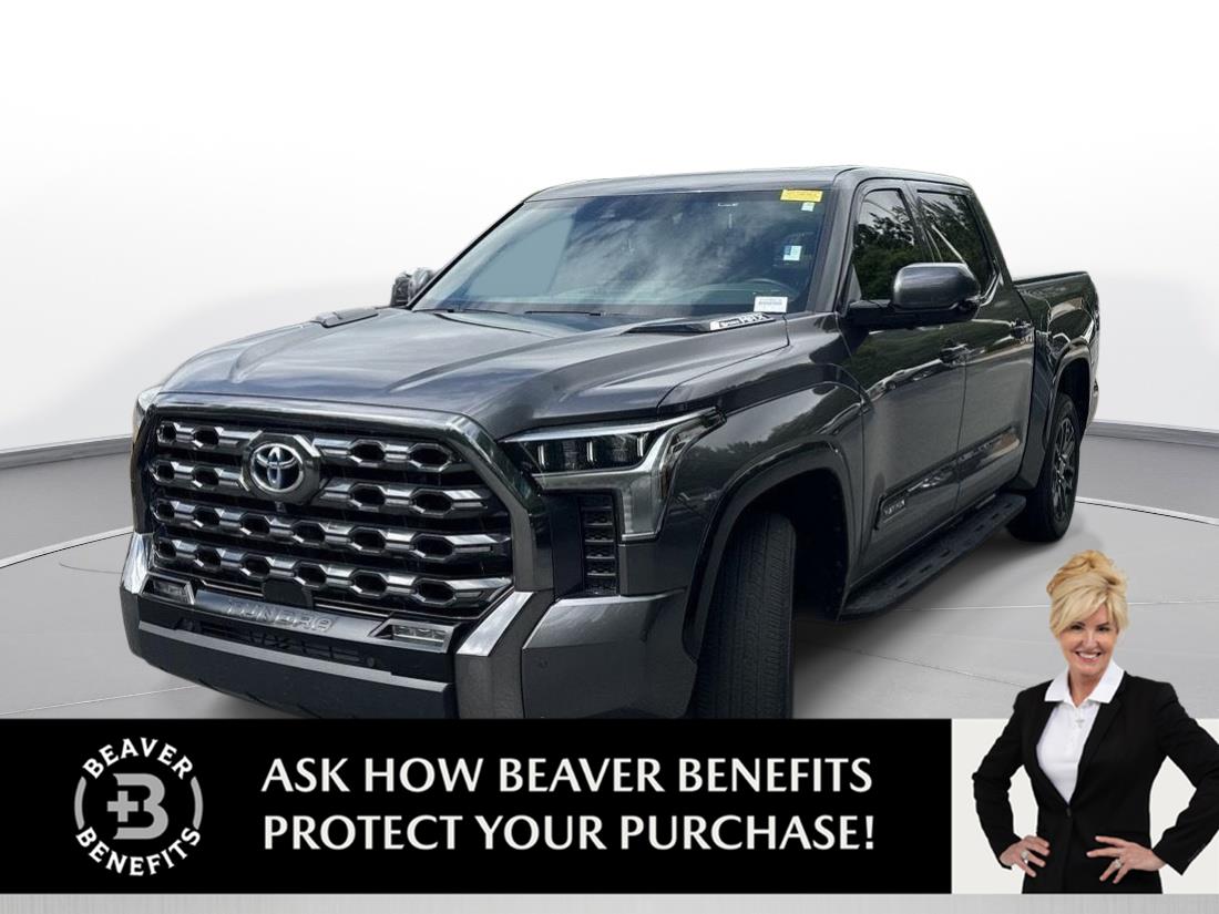 Magnetic Gray Metallic 2022 Toyota Tundra Hybrid Platinum HV CrewMax Cab 4WD Pickup Truck Four-Wheel Drive Automatic