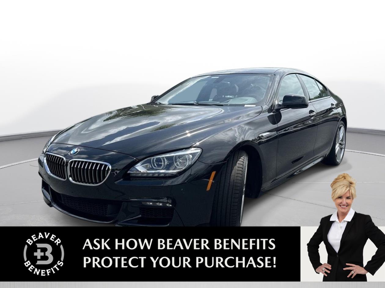 Black Sapphire Metallic 2015 BMW 6 Series Sedan Rear-Wheel Drive Automatic