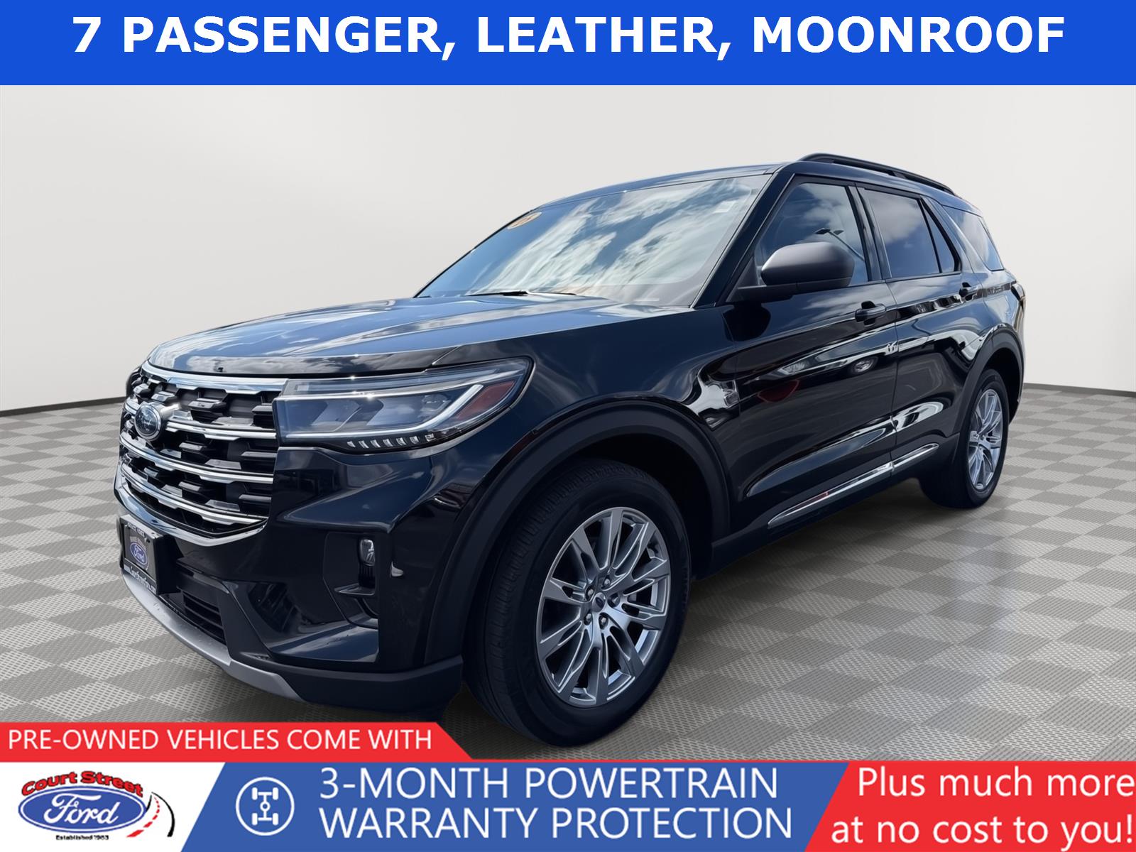 Agate Black 2025 Ford Explorer SUV / Crossover All-Wheel Drive Automatic