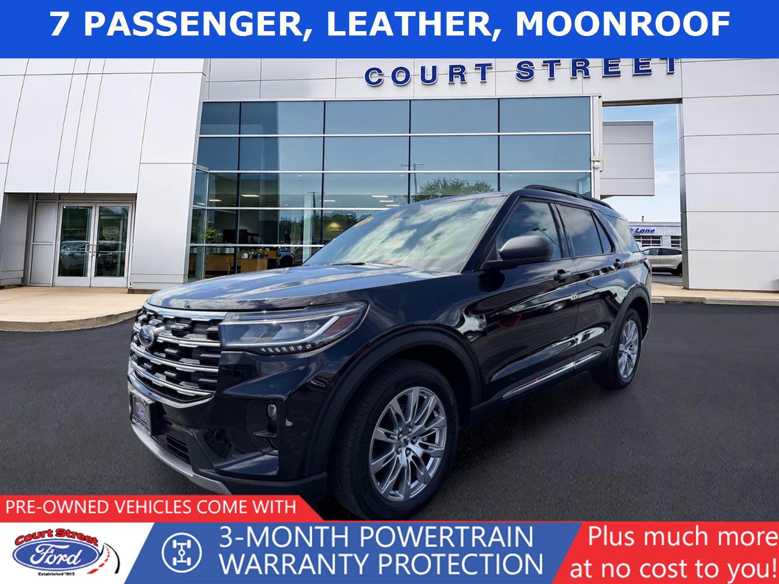 Agate Black 2025 Ford Explorer SUV / Crossover All-Wheel Drive Automatic
