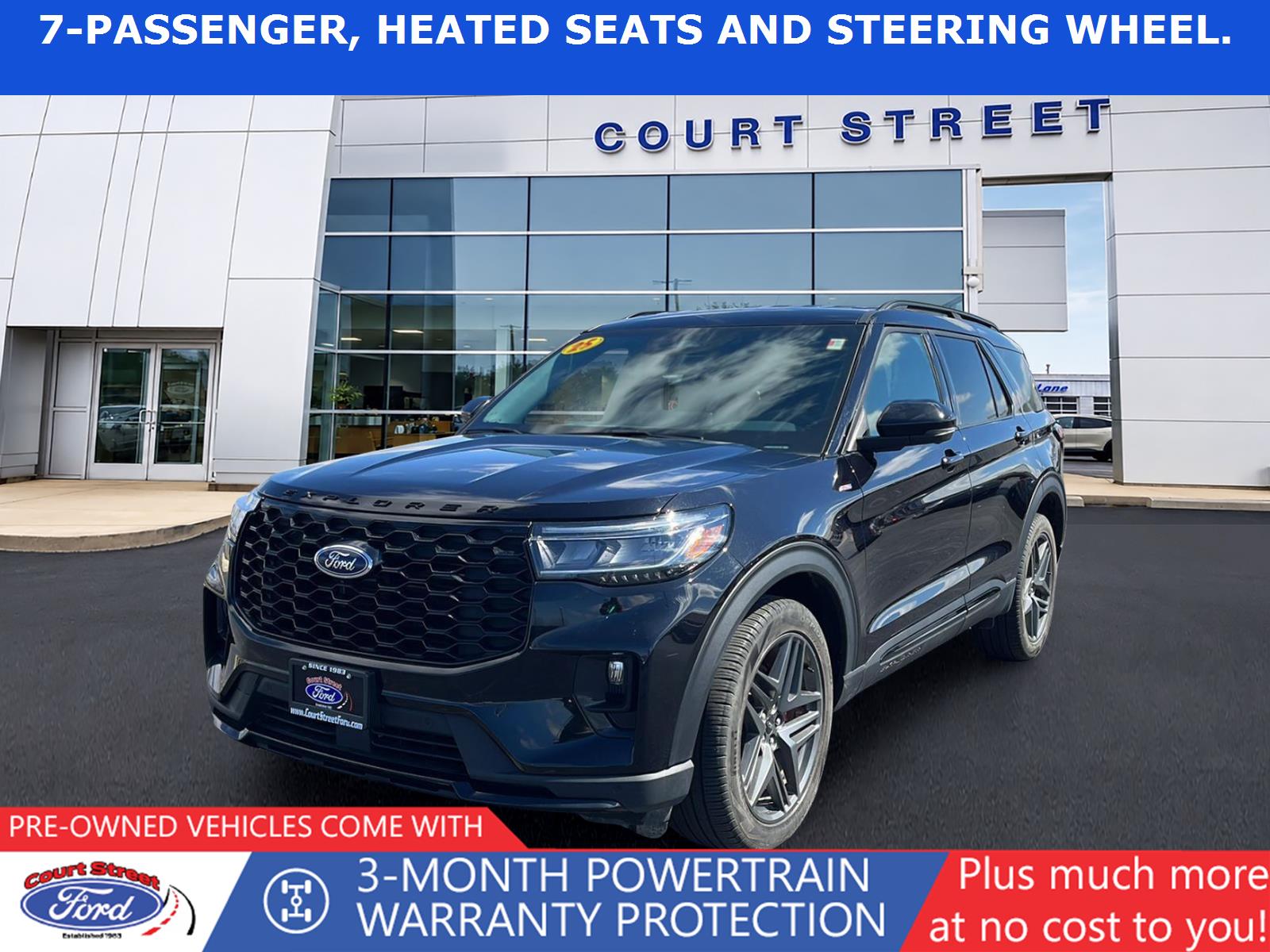 Agate Black 2025 Ford Explorer SUV / Crossover All-Wheel Drive Automatic