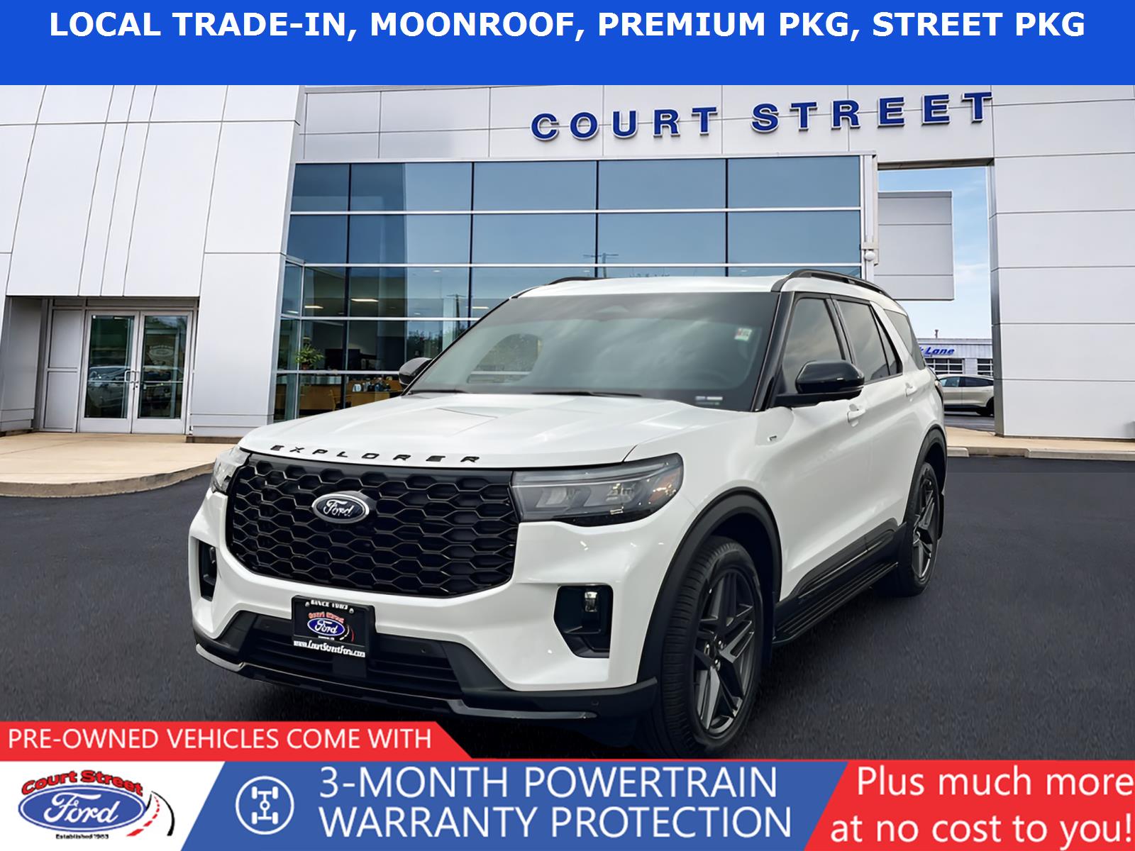 Star White Metallic Tri-Coat 2026 Ford Explorer SUV / Crossover All-Wheel Drive Automatic