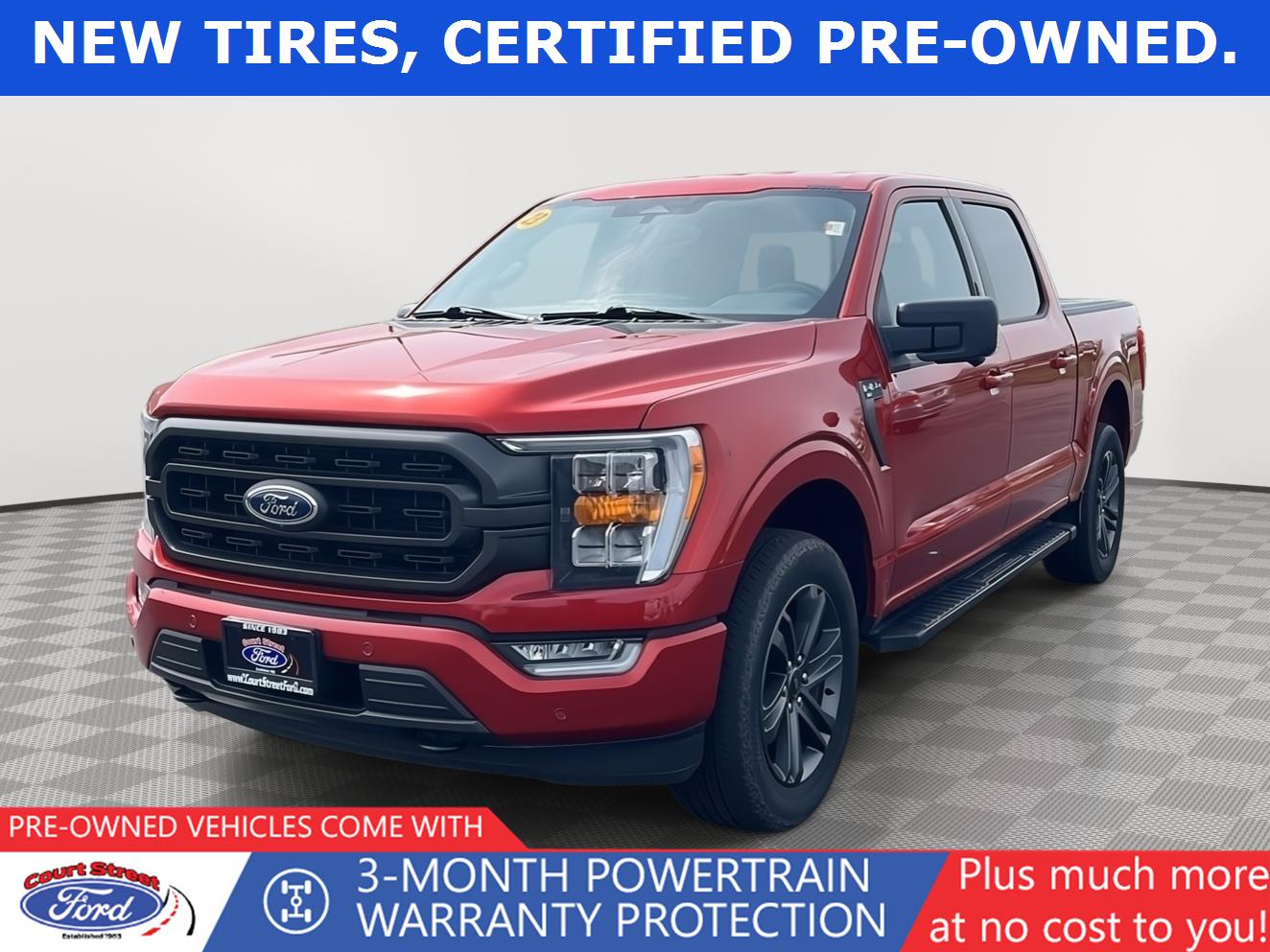 Hot Pepper Red Tinted Clearcoat 2023 Ford F-150 XLT SuperCrew 4WD Pickup Truck Four-Wheel Drive Automatic