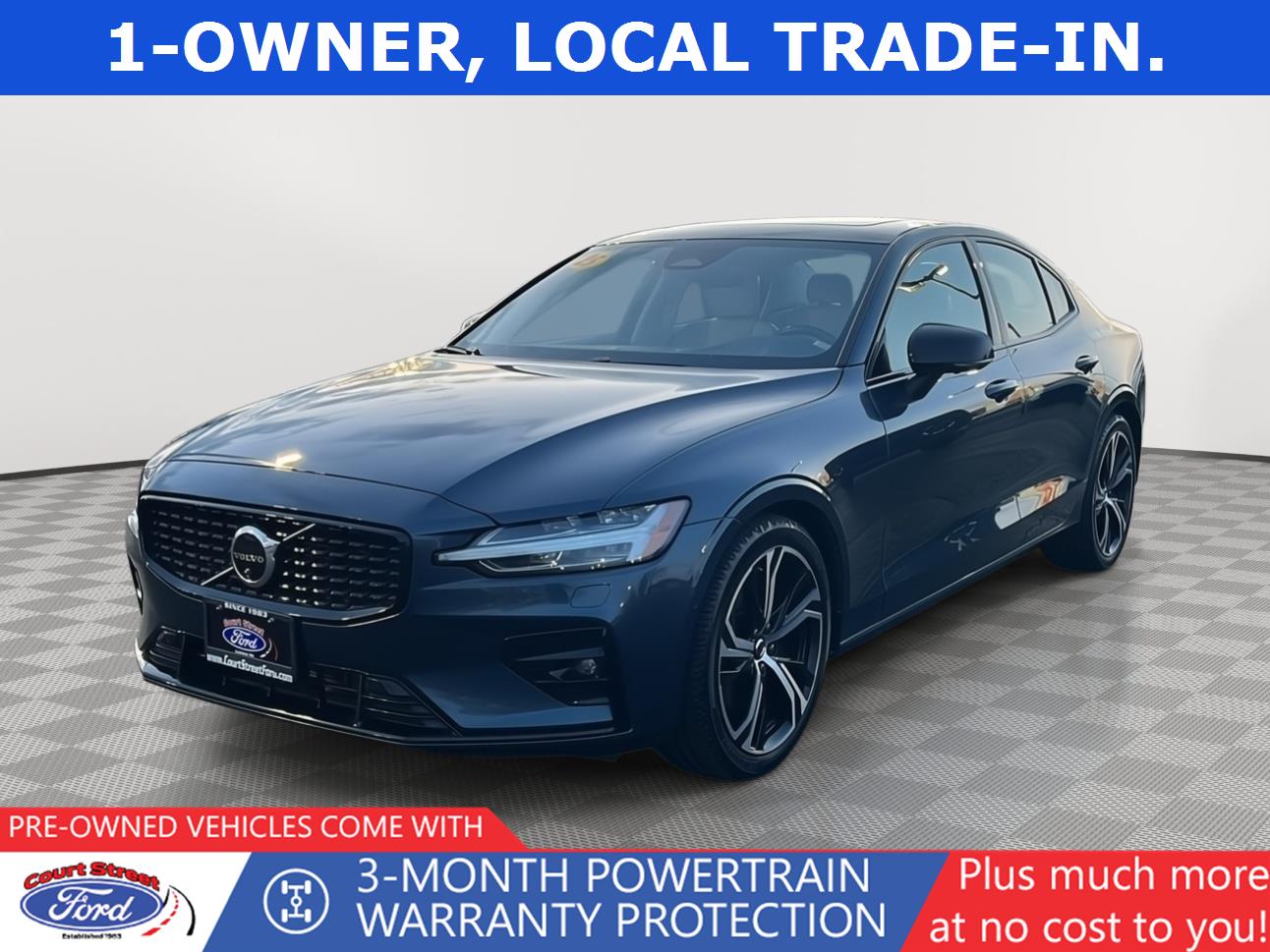 Denim Blue Metallic 2025 Volvo S60 B5 Plus AWD Sedan All-Wheel Drive Automatic
