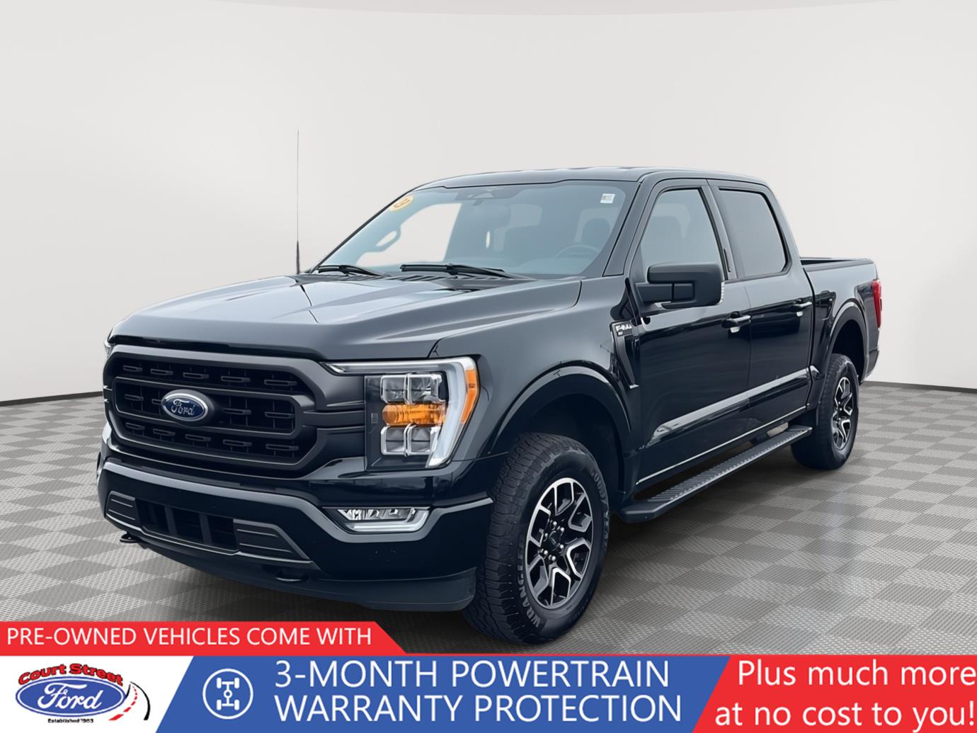 Agate Black 2023 Ford F-150 XLT SuperCrew 4WD Pickup Truck Four-Wheel Drive Automatic