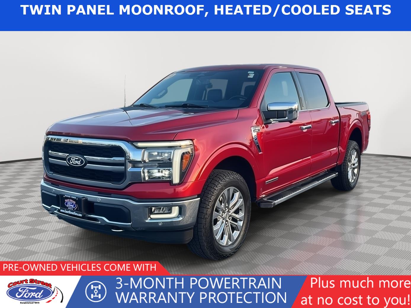 Rapid Red Metallic Tinted Clearcoat 2024 Ford F-150 Pickup Truck Four-Wheel Drive Automatic