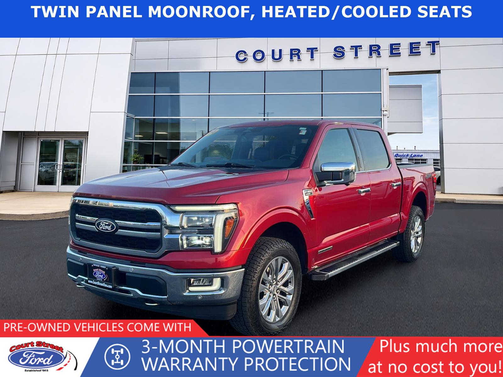 Rapid Red Metallic Tinted Clearcoat 2024 Ford F-150 Pickup Truck Four-Wheel Drive Automatic