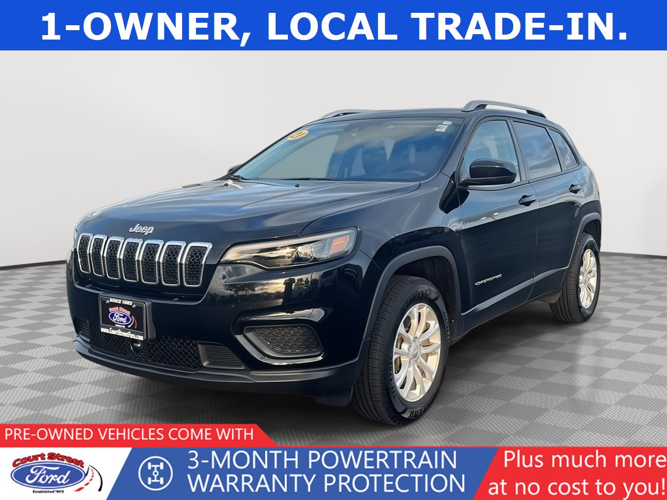 Diamond Black Crystal Pearlcoat 2021 Jeep Cherokee Latitude 4WD SUV / Crossover Four-Wheel Drive 9-Speed Automatic