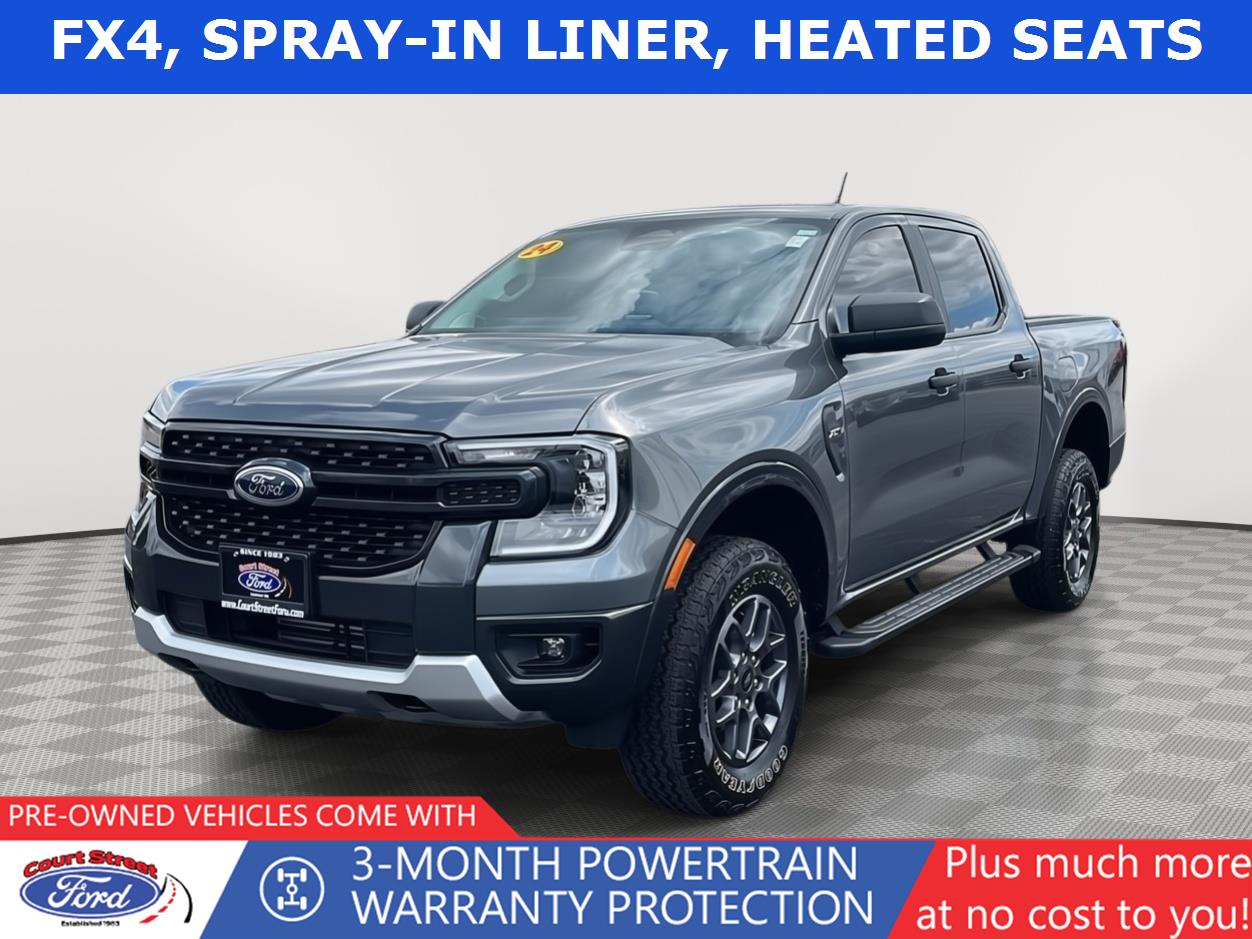 Carbonized Gray 2024 Ford Ranger XLT SuperCrew 4WD Pickup Truck Four-Wheel Drive Automatic