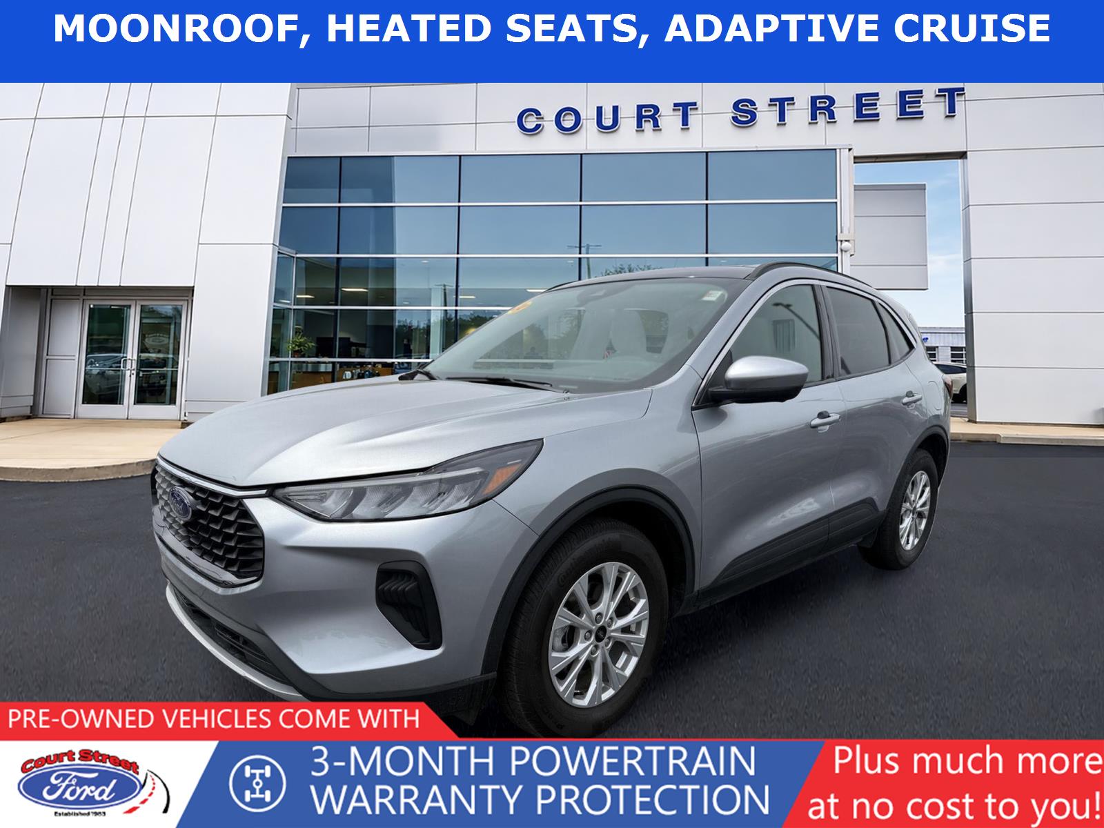Iconic Silver 2024 Ford Escape SUV / Crossover All-Wheel Drive 8-Speed Automatic