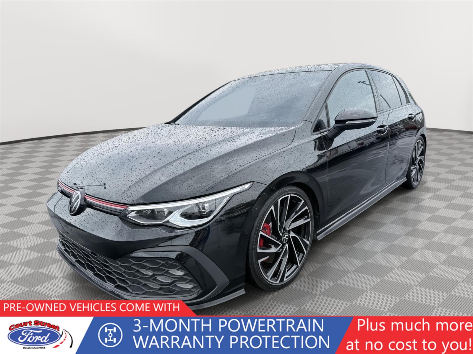 Mythos Black Metallic 2024 Volkswagen Golf GTI Autobahn FWD Hatchback Front-Wheel Drive Automatic