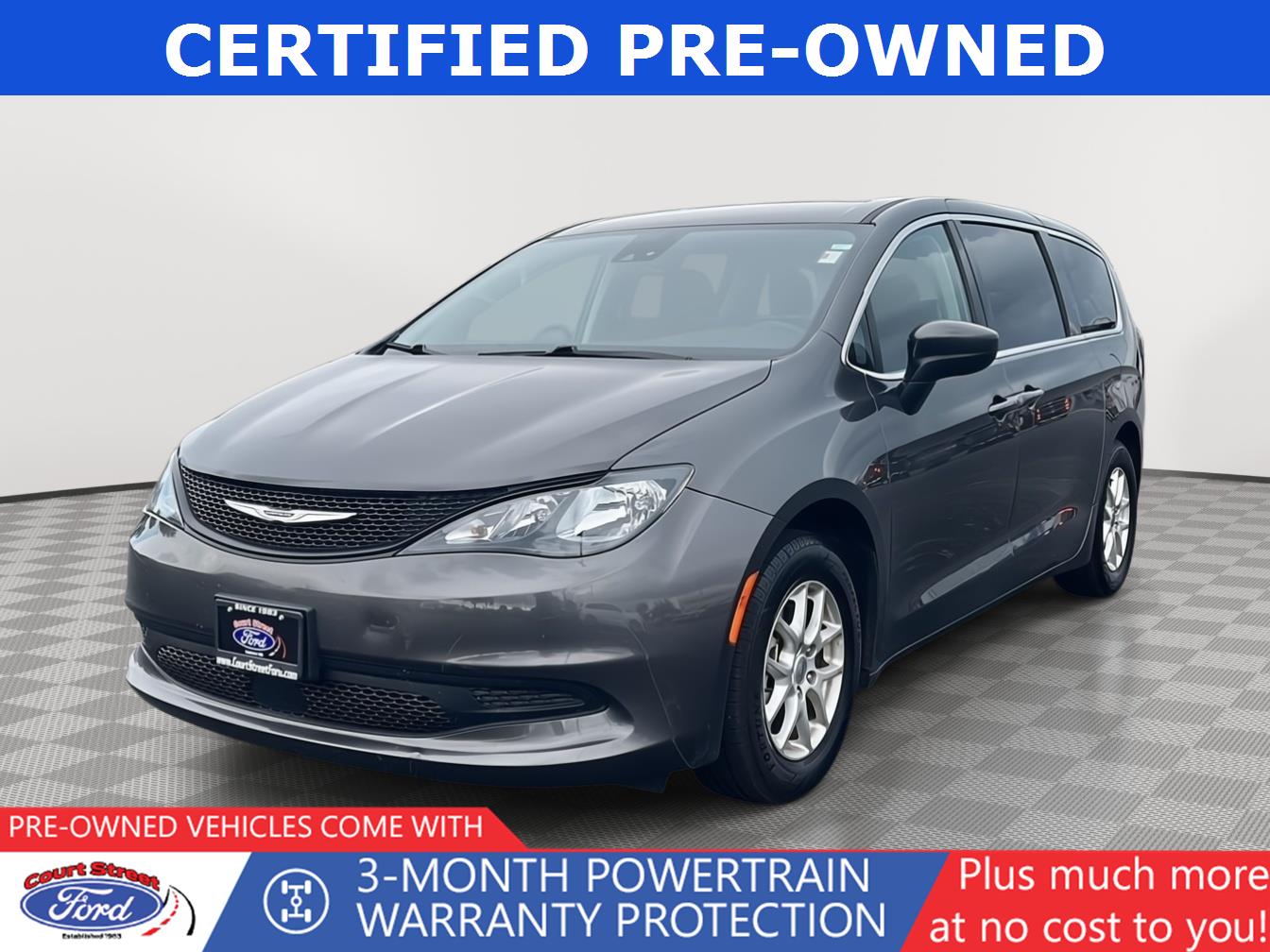 Gray (Granite Crystal Metallic Clearcoat) 2023 Chrysler Voyager LX FWD Minivan Front-Wheel Drive 9-Speed Automatic