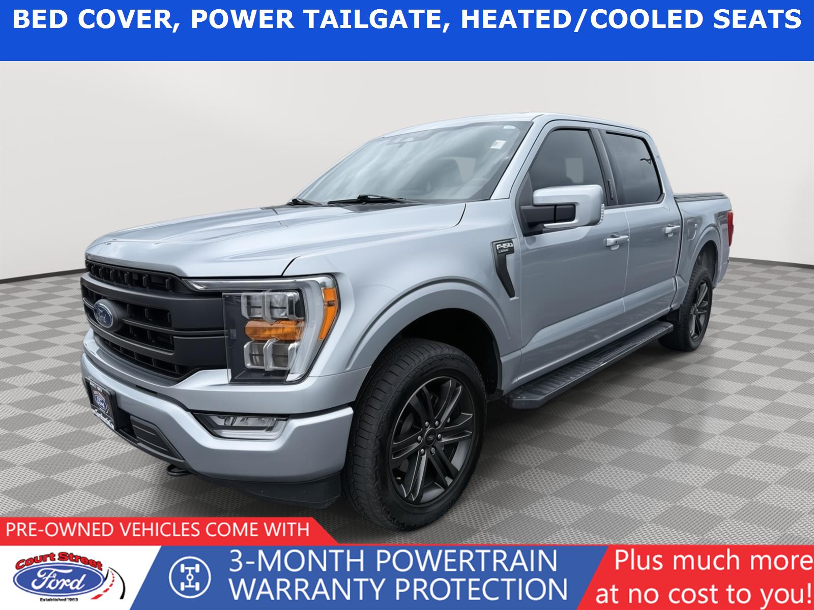 Iconic Silver 2022 Ford F-150 Pickup Truck Four-Wheel Drive Automatic