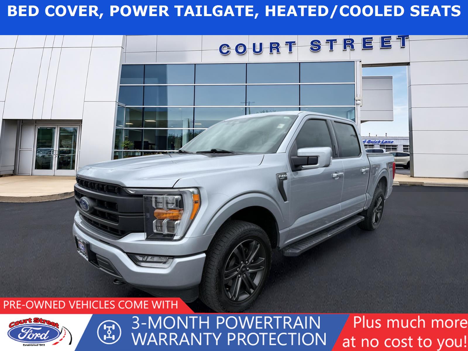 Iconic Silver 2022 Ford F-150 Pickup Truck Four-Wheel Drive Automatic