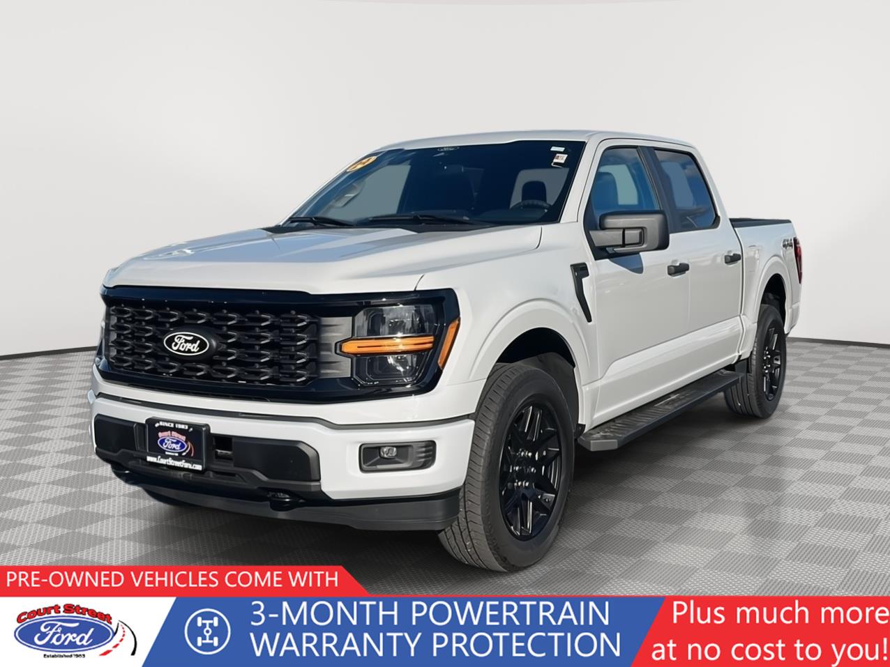 Avalanche Gray 2024 Ford F-150 STX SuperCrew 4WD Pickup Truck Four-Wheel Drive Automatic