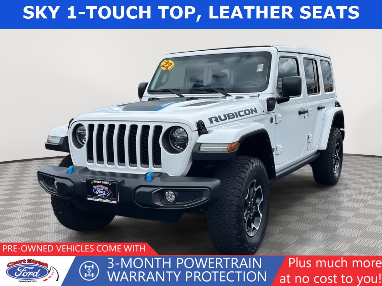 Bright White Clearcoat 2022 Jeep Wrangler 4xe SUV / Crossover Four-Wheel Drive 8-Speed Automatic
