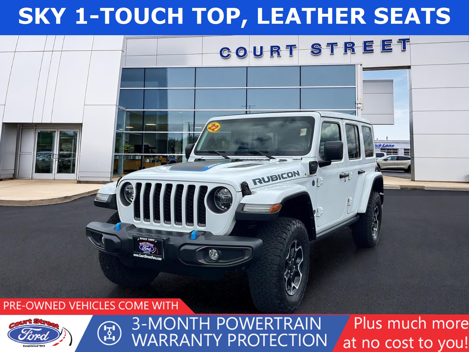 Bright White Clearcoat 2022 Jeep Wrangler 4xe SUV / Crossover Four-Wheel Drive 8-Speed Automatic