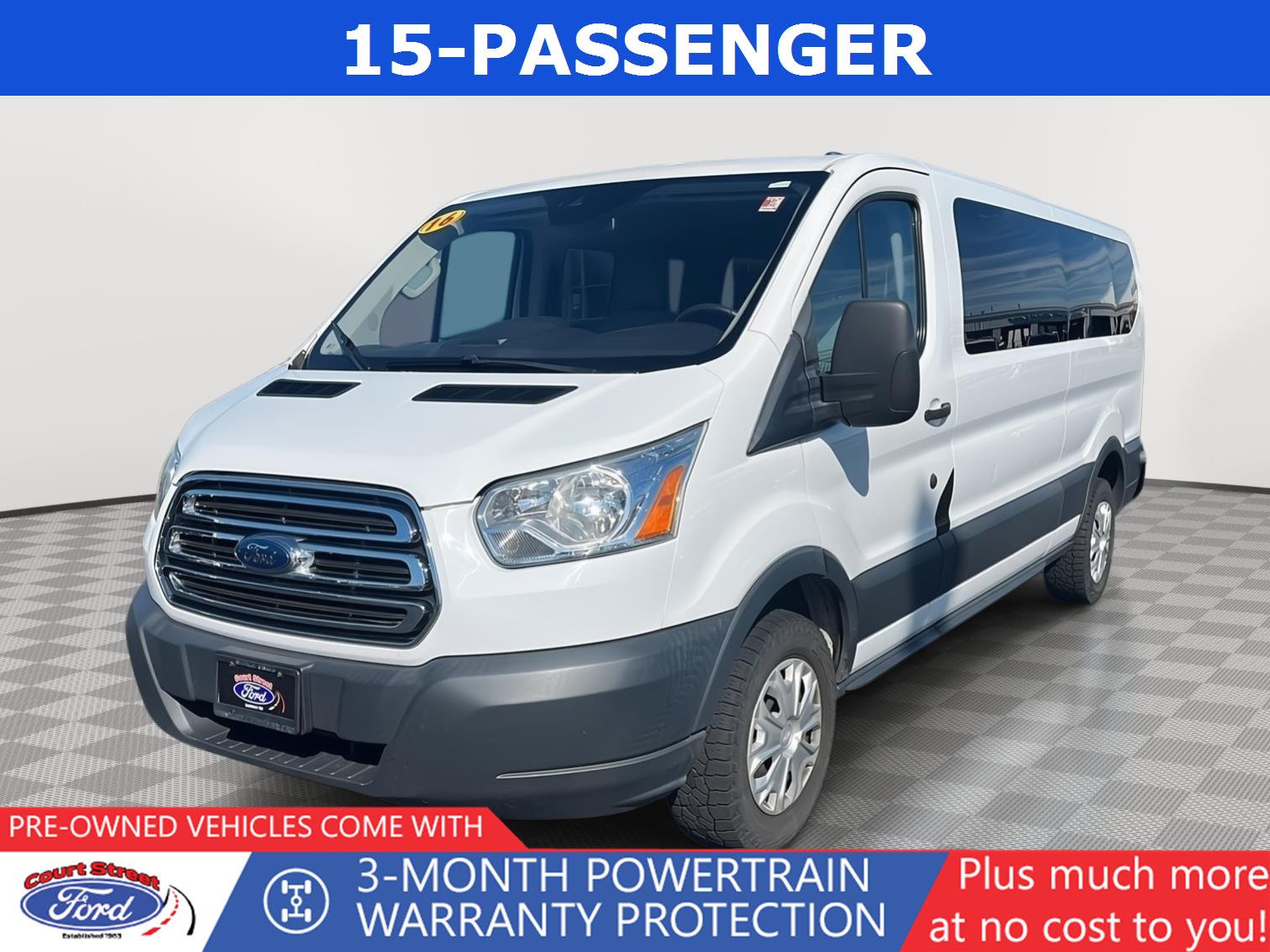Oxford White 2016 Ford Transit Passenger Van Rear-Wheel Drive 6-Speed Automatic Overdrive