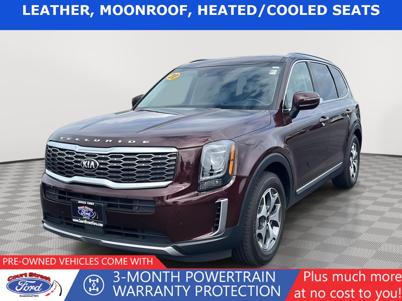 Red (Sangria) 2020 Kia Telluride SUV / Crossover All-Wheel Drive 8-Speed Automatic