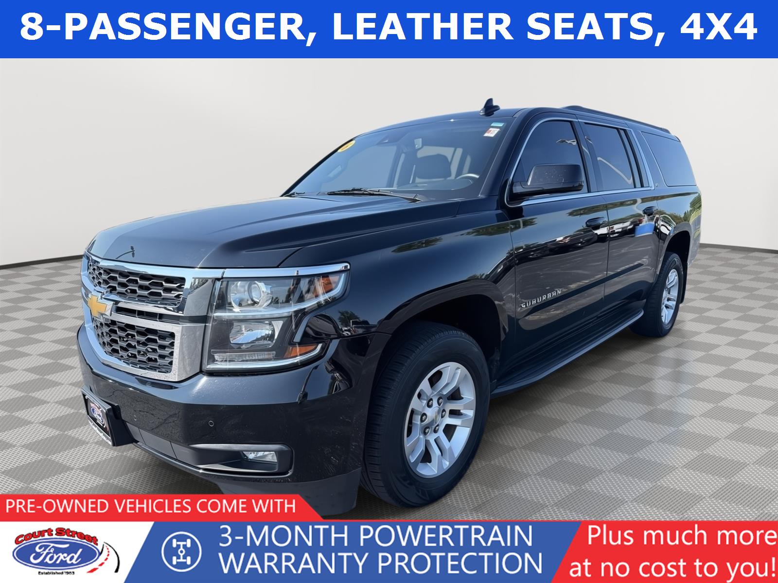 Black 2016 Chevrolet Suburban SUV / Crossover Four-Wheel Drive 6-Speed Automatic