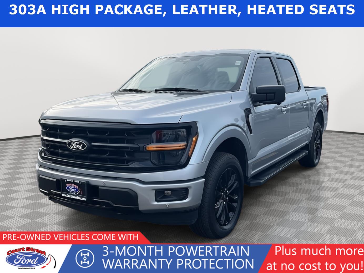 Iconic Silver 2024 Ford F-150 Pickup Truck Four-Wheel Drive Automatic