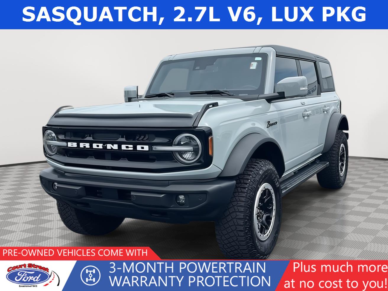 Cactus Gray 2022 Ford Bronco SUV / Crossover Four-Wheel Drive Automatic