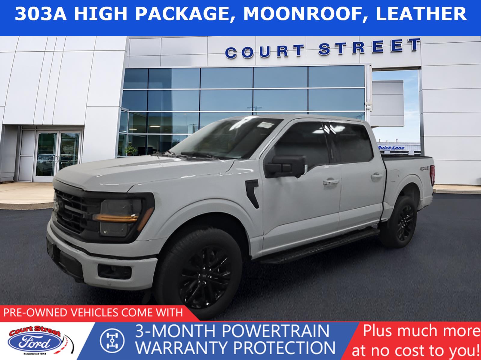Avalanche Gray 2024 Ford F-150 Pickup Truck Four-Wheel Drive Automatic