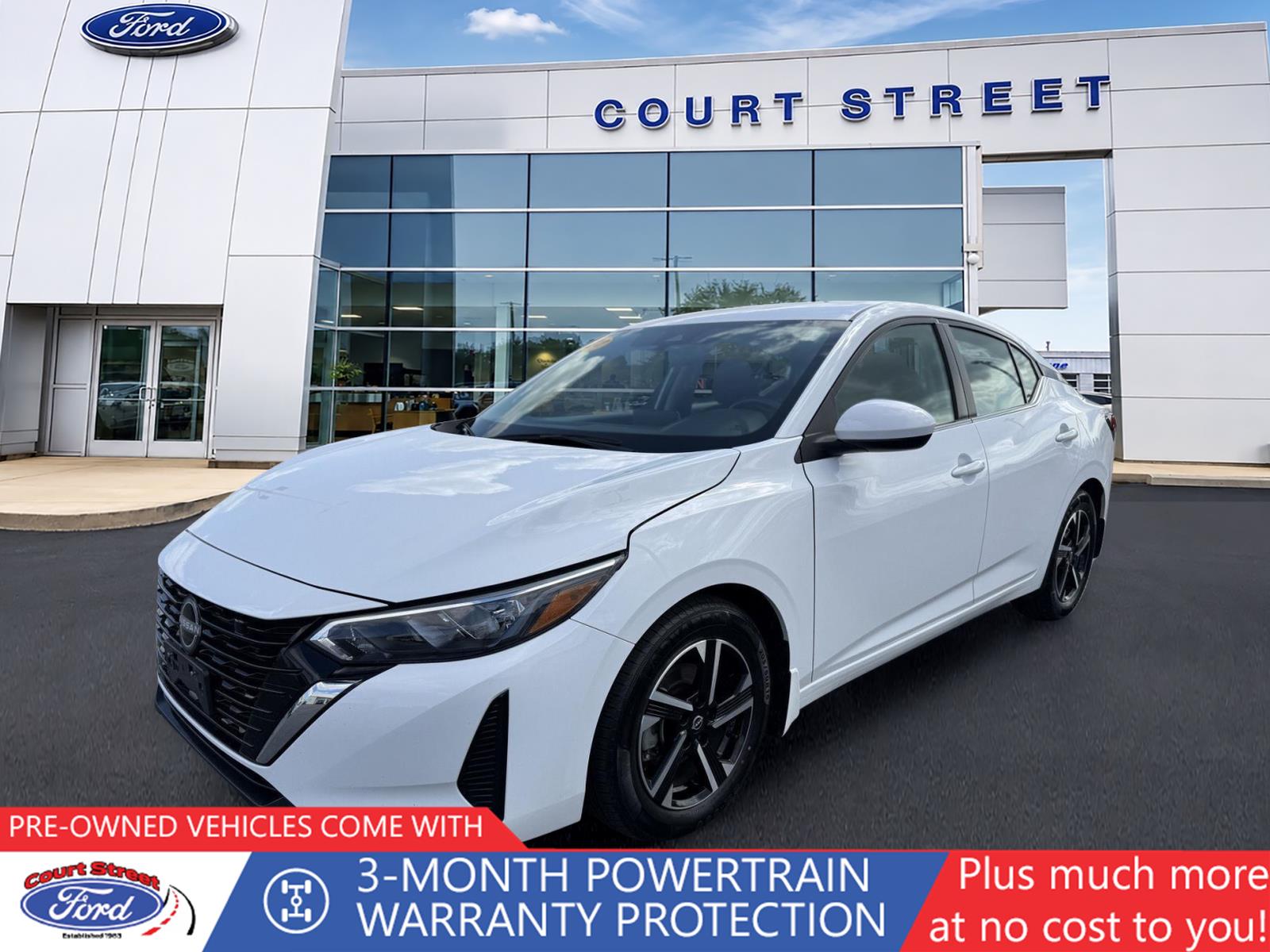 White (Fresh Powder) 2024 Nissan Sentra Sedan Front-Wheel Drive Continuously Variable Transmission