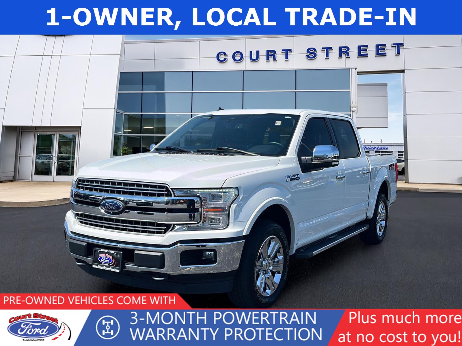 Star White Metallic Tri-Coat 2020 Ford F-150 Pickup Truck Four-Wheel Drive Automatic